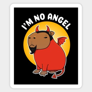 I'm no angel Capybara Devil Costume Sticker